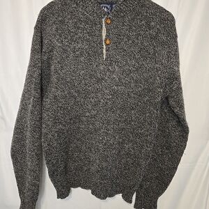 Vintage Boathouse Row Mens Wool Button Sweater L Long Sleeve 85 Wool 15 Nylon479